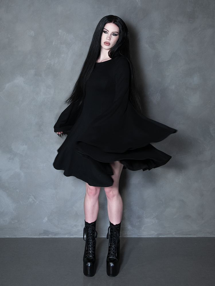 PRE-ORDER - Witching Hour Swing Dress in Black