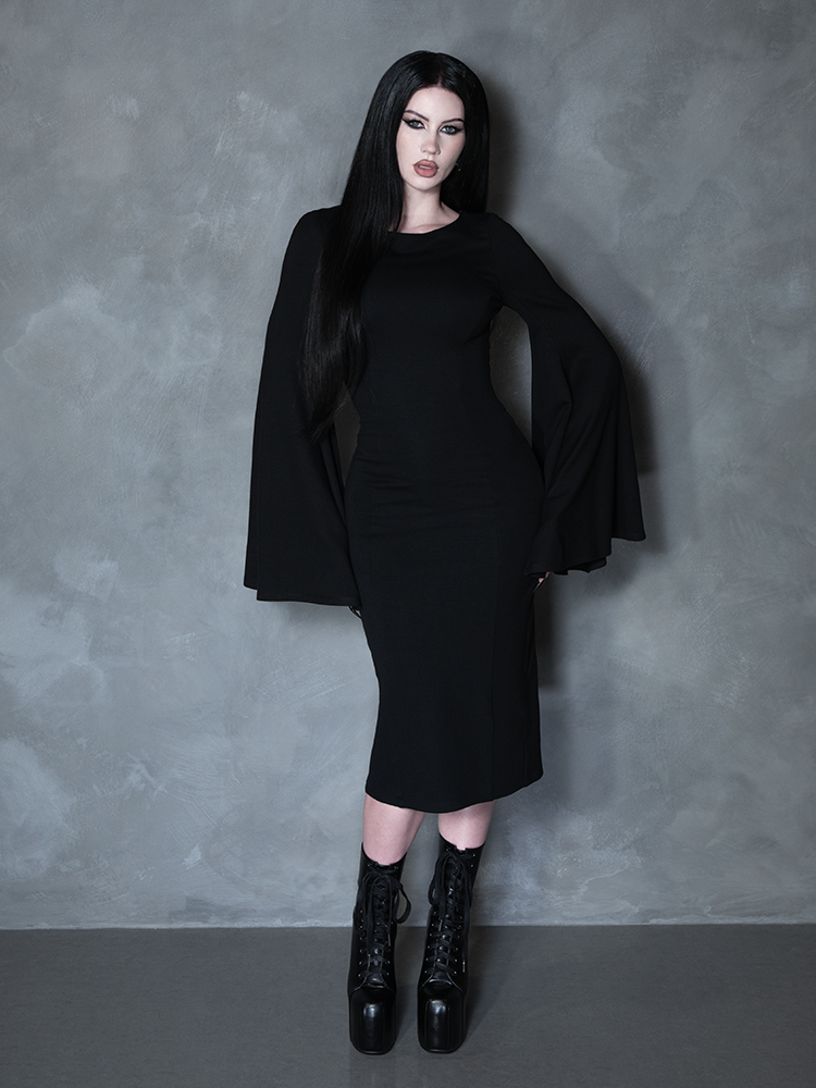 PRE-ORDER - Witching Hour Wiggle Dress in Black