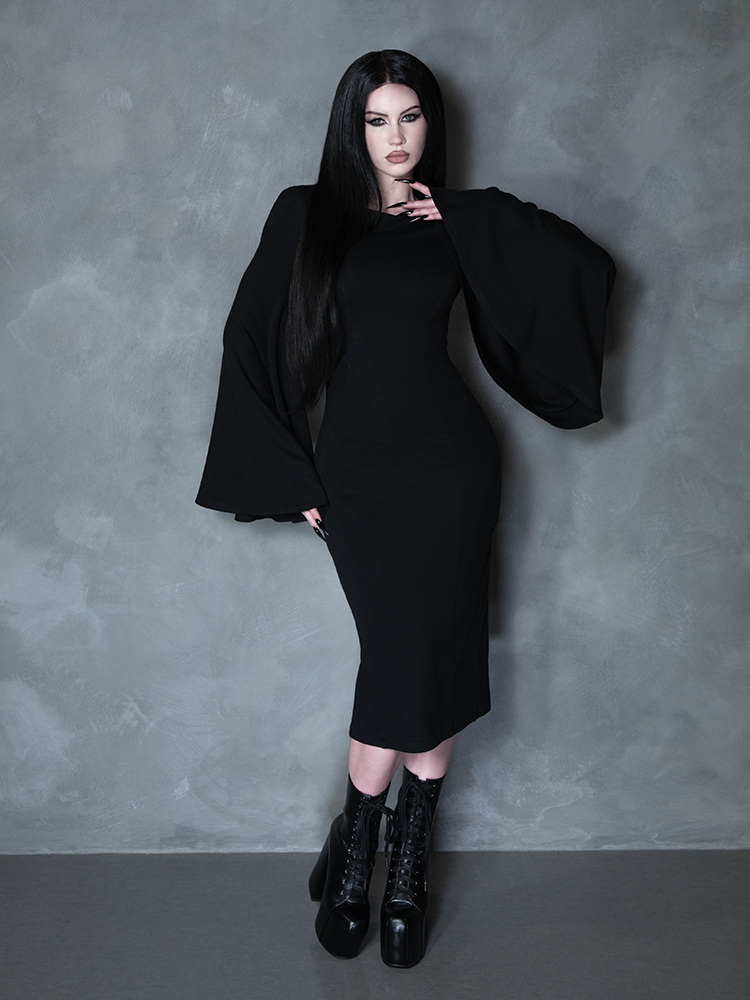 PRE-ORDER - Witching Hour Wiggle Dress in Black