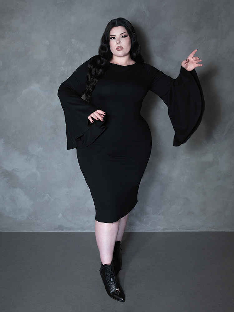 Witching Hour Wiggle Dress in Black