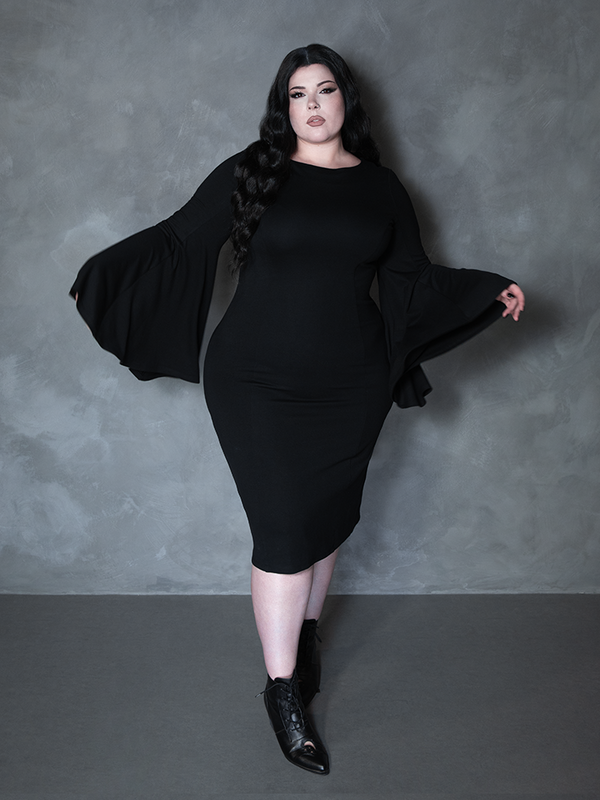 Witching Hour Wiggle Dress in Black