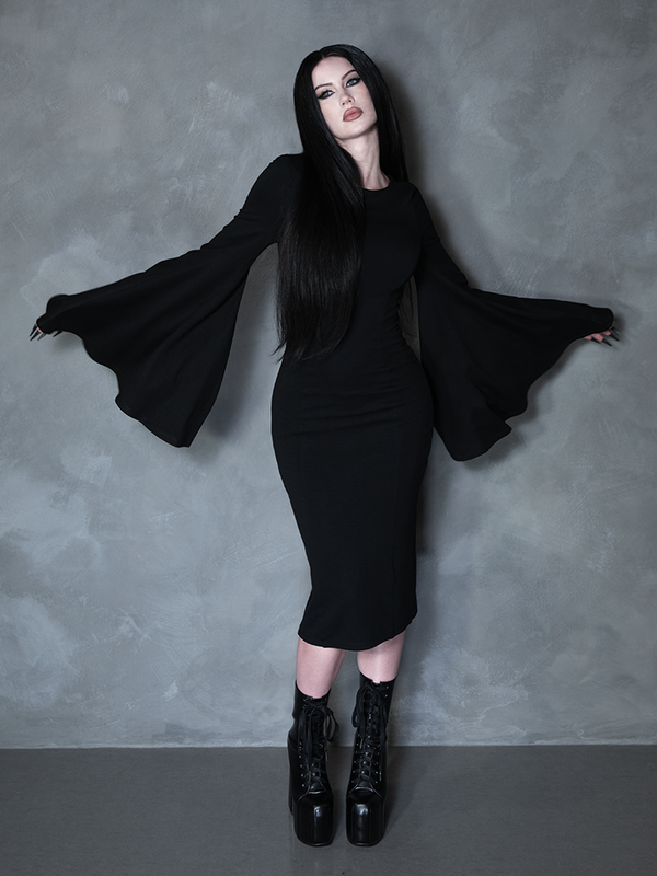 PRE-ORDER - Witching Hour Wiggle Dress in Black