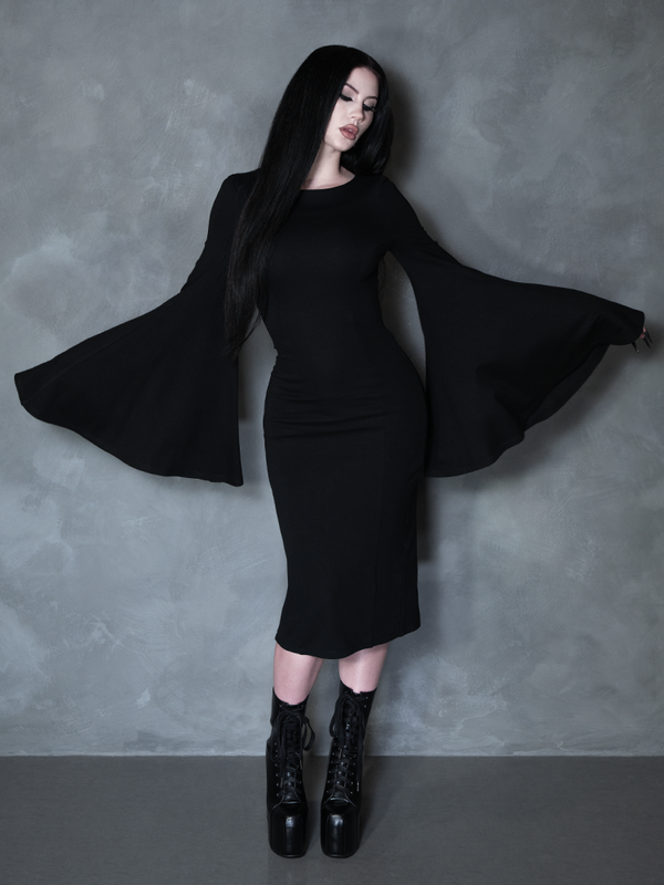 PRE-ORDER - Witching Hour Wiggle Dress in Black