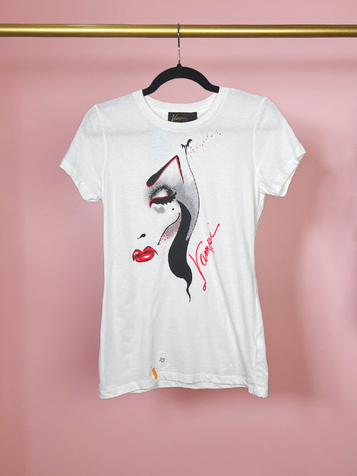 BACKLOT - Women's Vampira® T-Shirt in White by La Femme En Noir