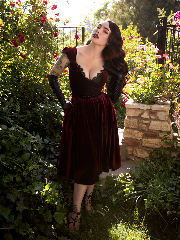 Baudelaire Swing Dress in Oxblood