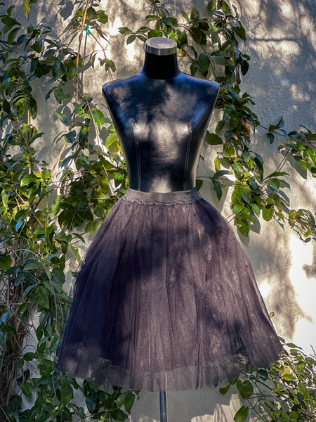 The Vintage Style Crinoline in Black photographed on a mannequin.
