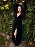 Black goth dress being worn by Rachel Sedory.