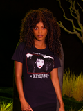 The BEETLEJUICE™ Lydia Dead Tee from gothic glamour clothing brand La Femme en Noir.