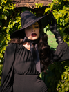 Micheline Pitt modeling the all new retro style Salem Top in Black.