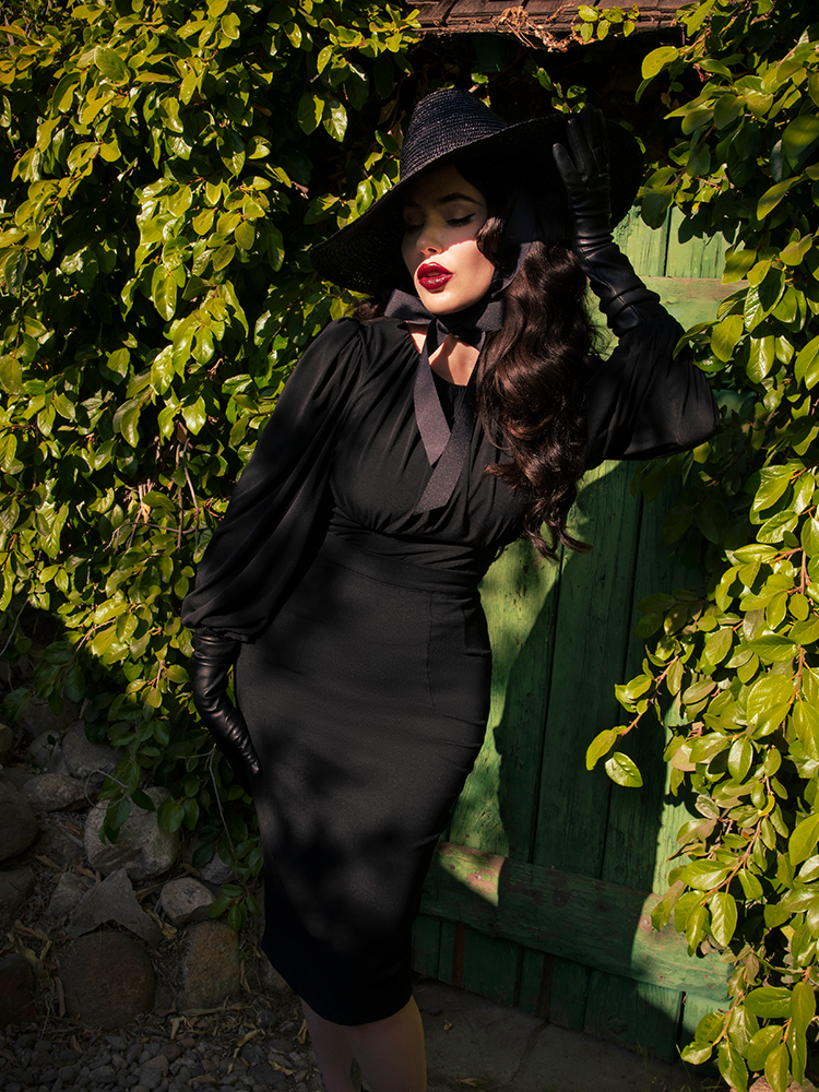 The Salem Top in Black worn by Micheline Pitt 