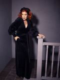 FINAL SALE - Crawford Hostess Wrap Gown in Black