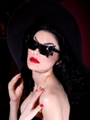 The Vampira® Bat Glasses in Black from gothic clothing brand La Femme en Noir.