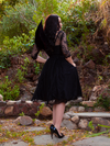 Back of the Mourning Dress in Black Lace.